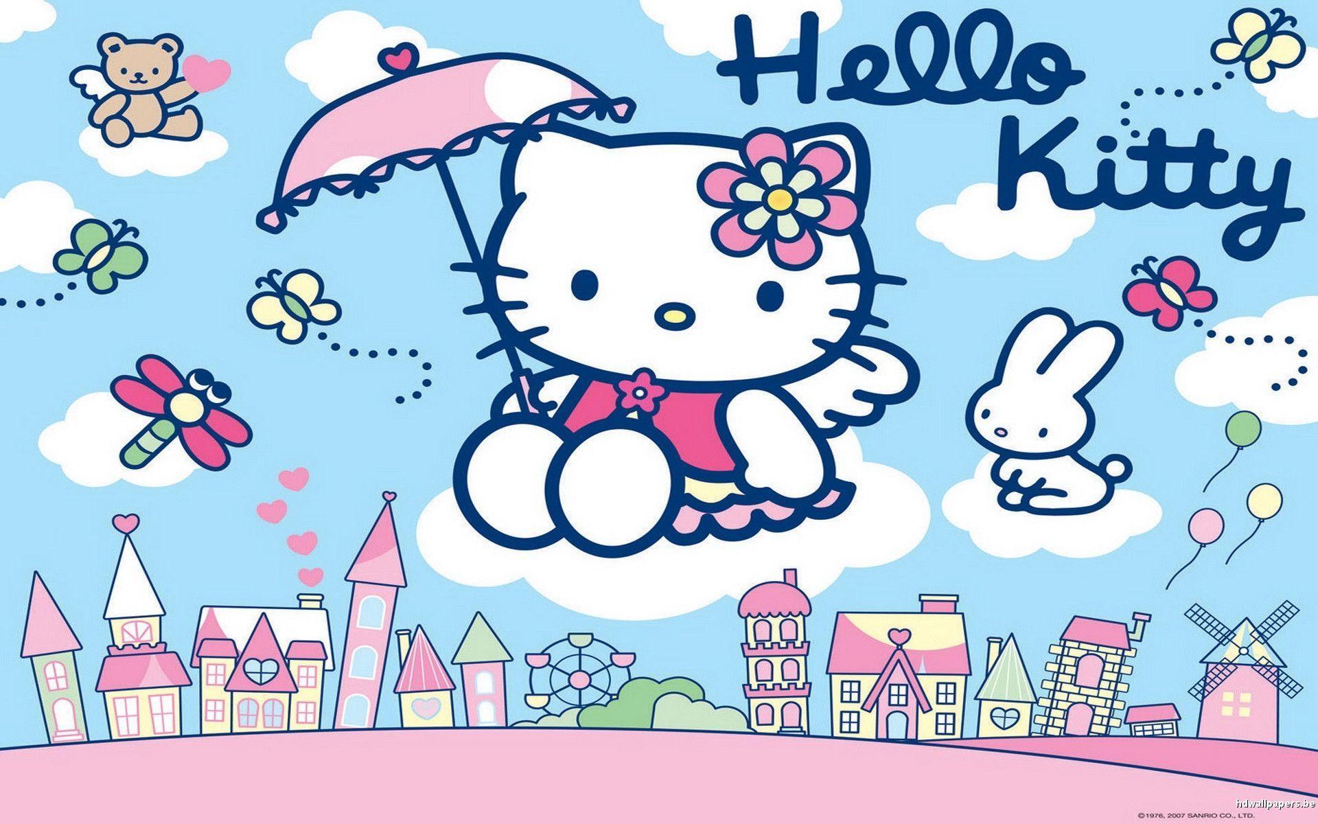 Wallpaper For > Pink And Purple Hello Kitty Wallpaper