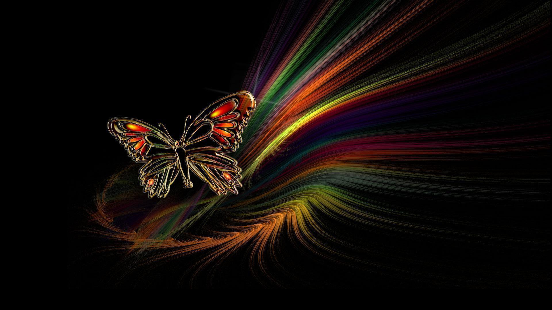 Butterfly 3D Abstract Wallpaper. Download High Quality Resolution