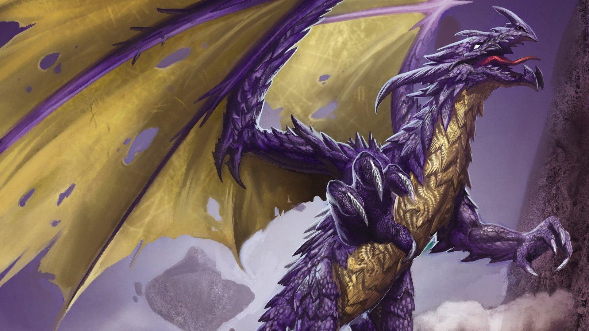 Wallpaper For > Purple Dragon Wallpaper