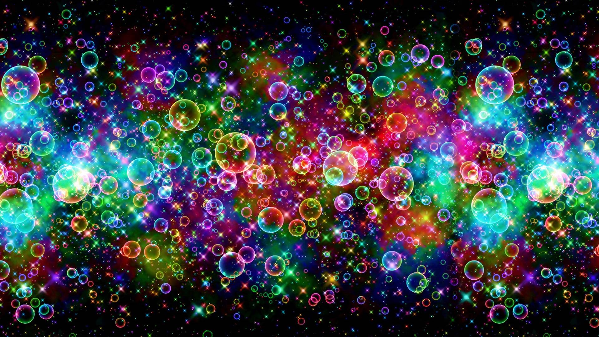 Wallpaper For > Colorful Background Bubbles