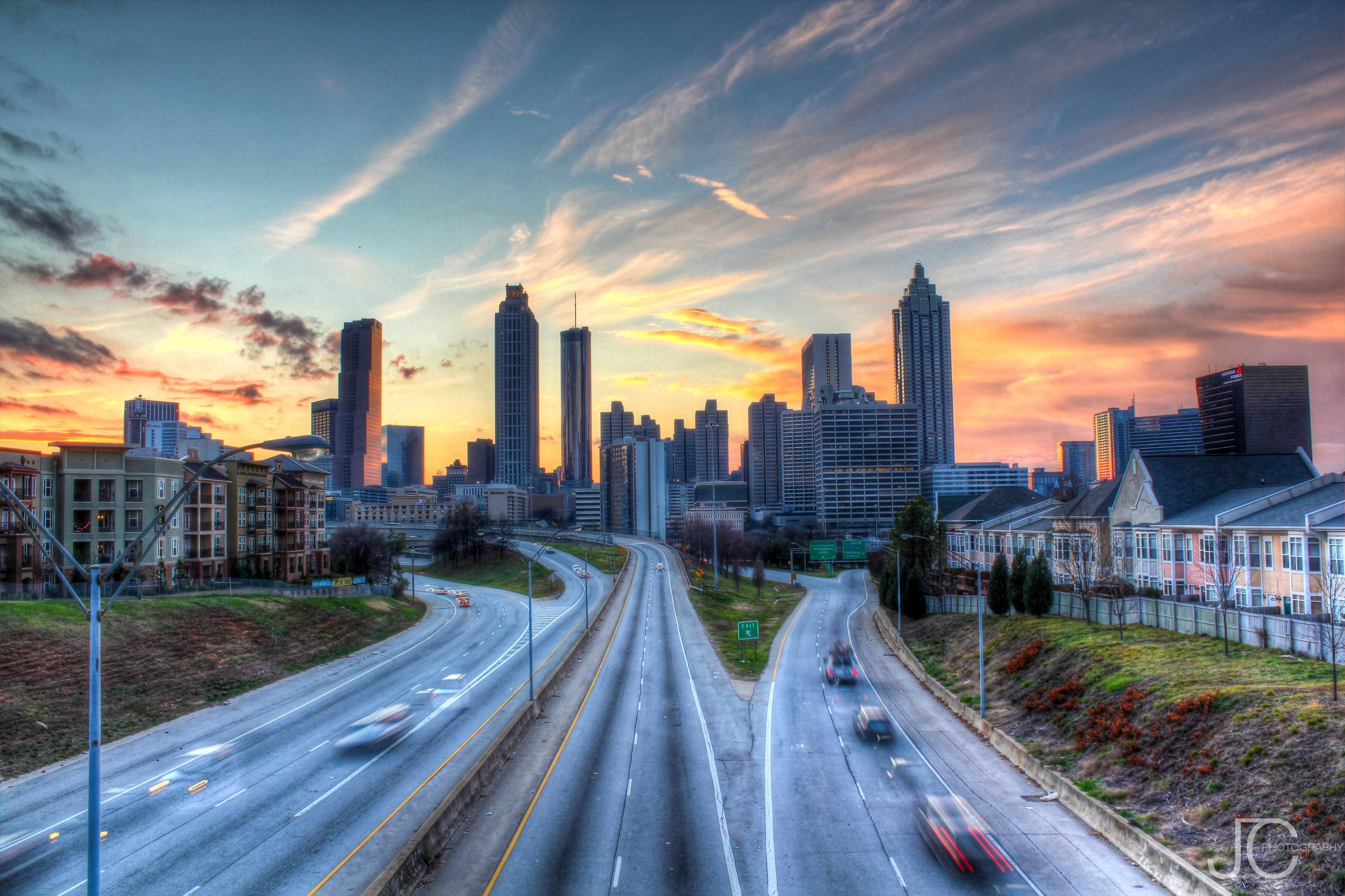 Atlanta Skyline., Desktop and mobile wallpaper