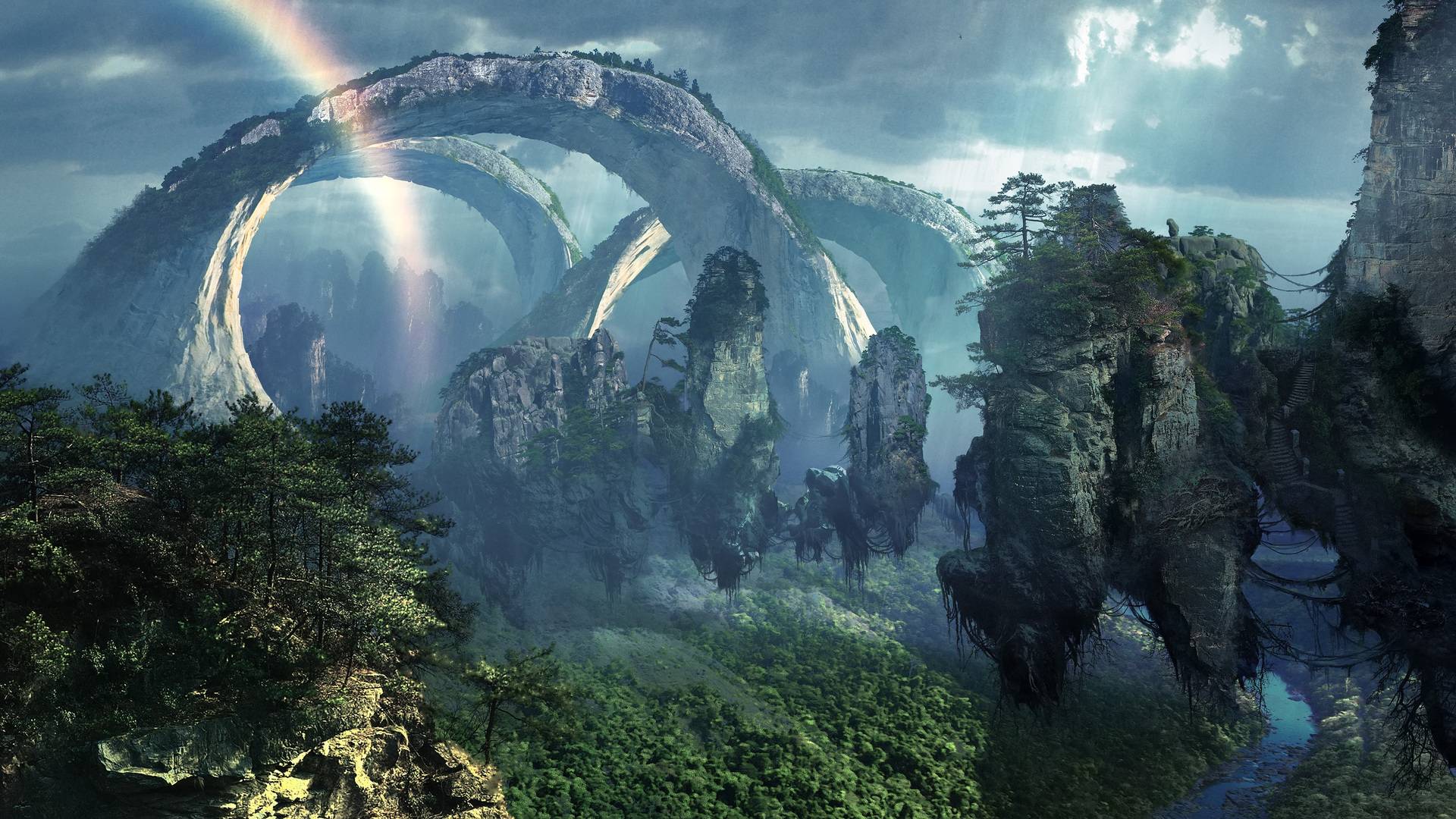 epic fantasy landscape wallpaper. vergapipe