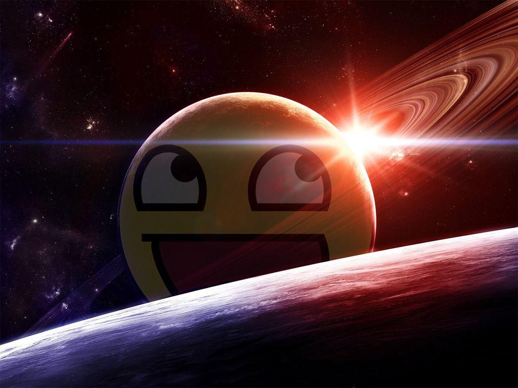 Awesome Smiley Planet Wallpaper
