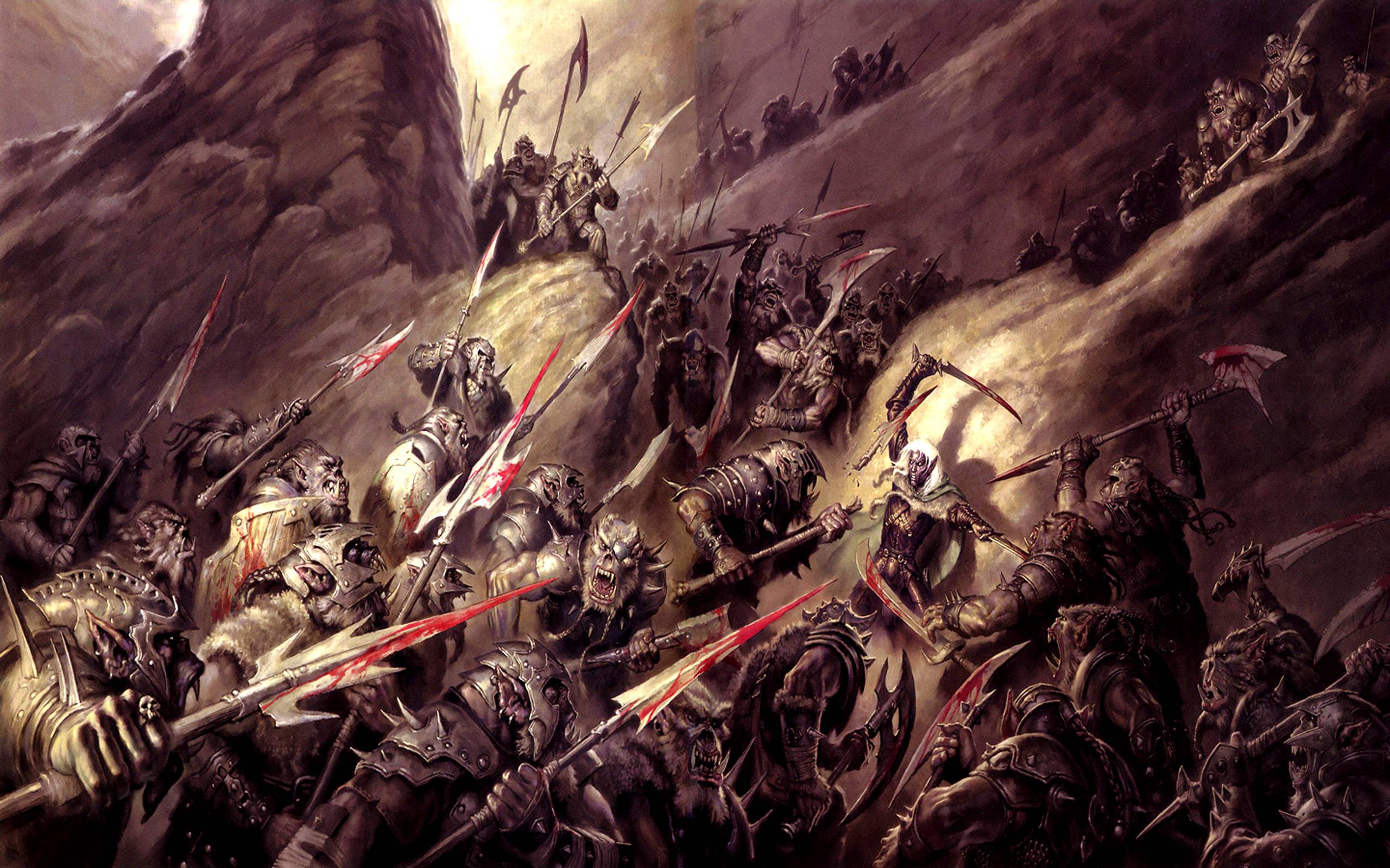 Wallpaper For > Epic Fantasy Battle Wallpaper
