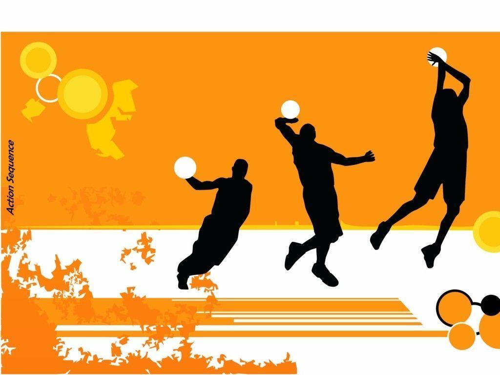 Basketball Wallpaper. Basketball Ball Vector Wallpaper. Guemblung