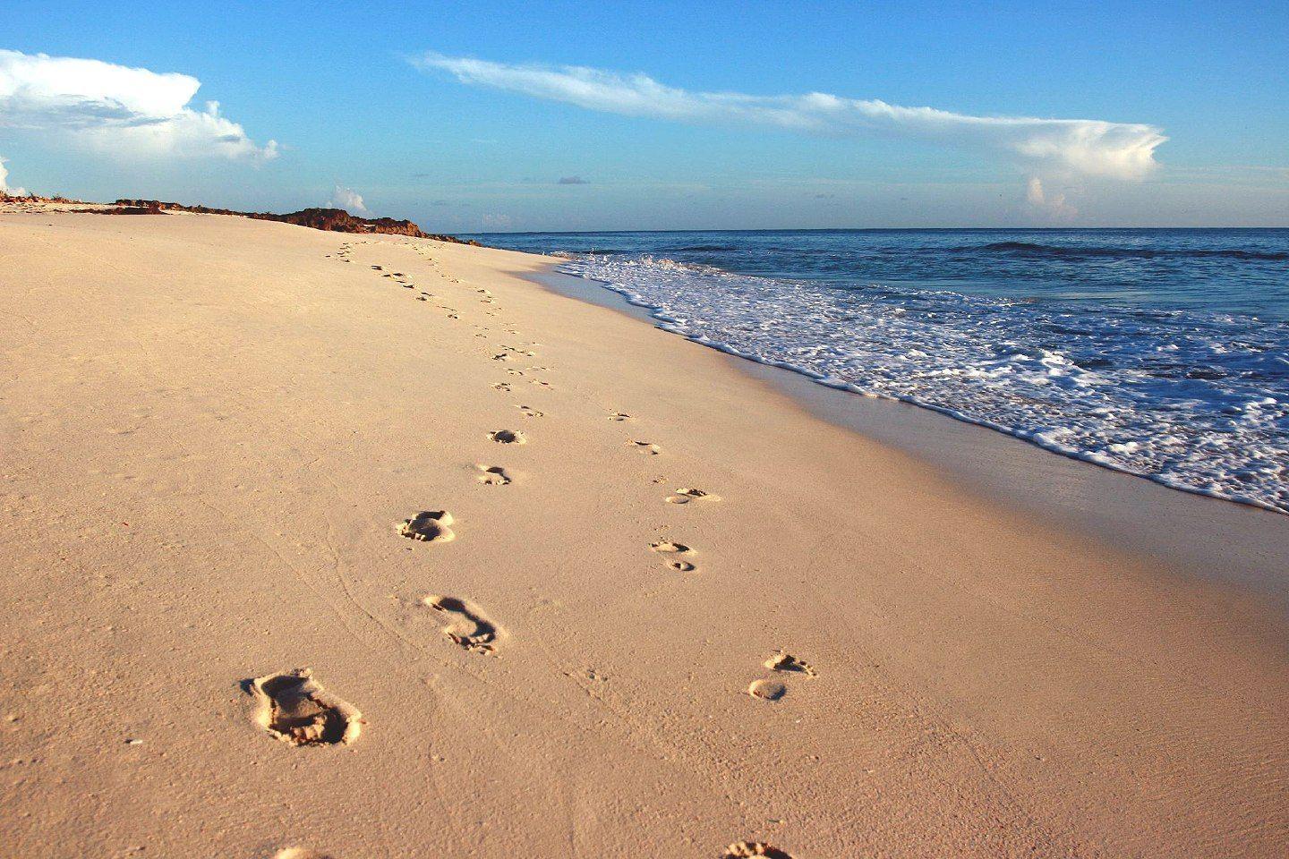 image For > Footprints In The Sand Poem Wallpaper