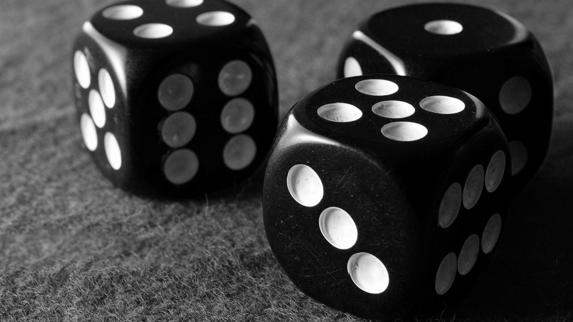 Black And White Dice Background