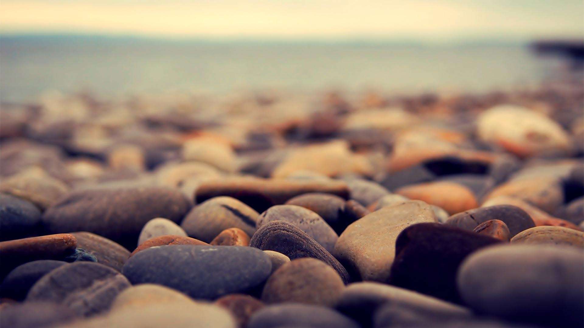 Macro Of Pebbles On The Beach HD Wallpaper