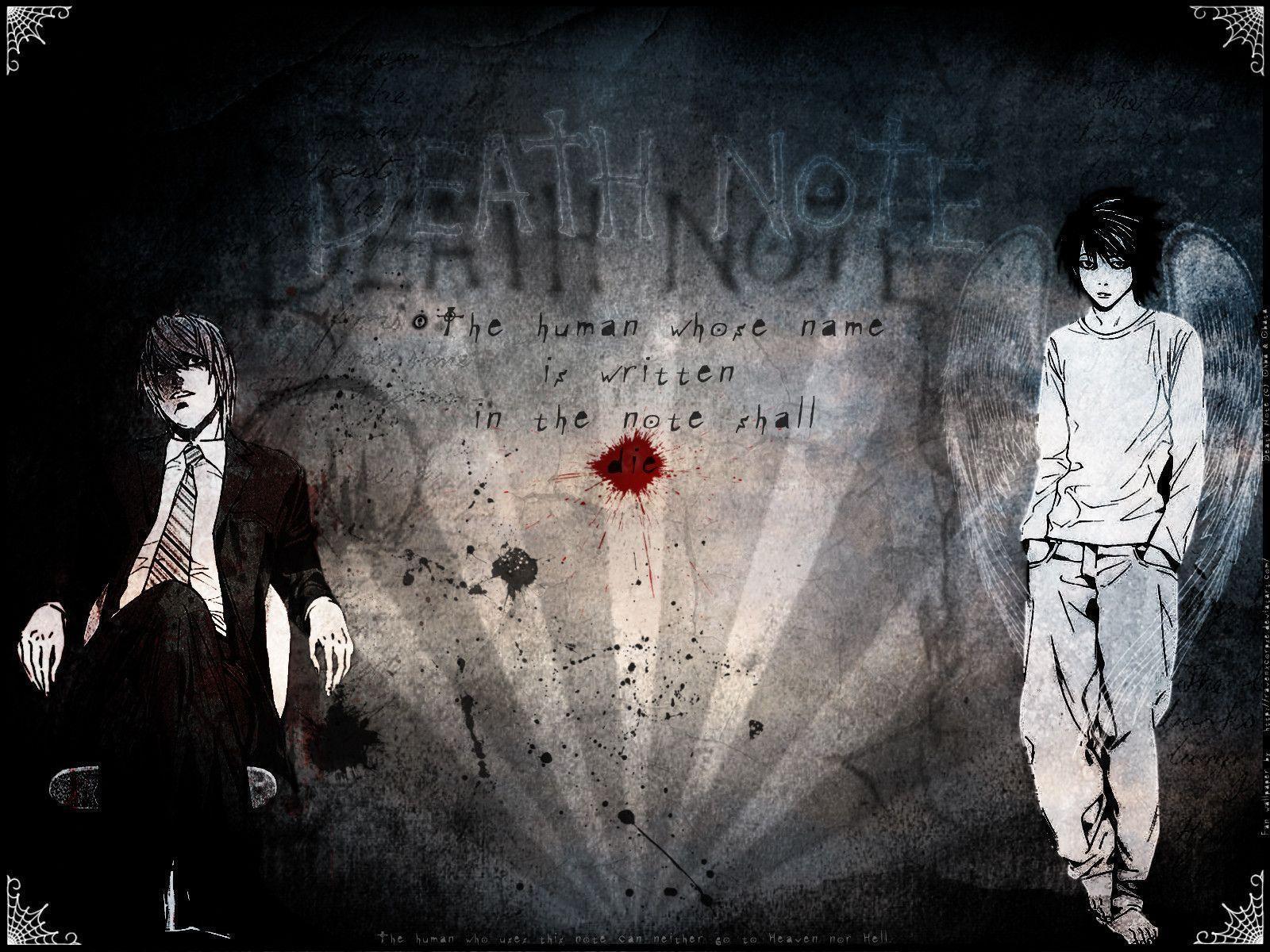 Death Note L, Ryuk Shinigami And Light Yagami Wallpaper