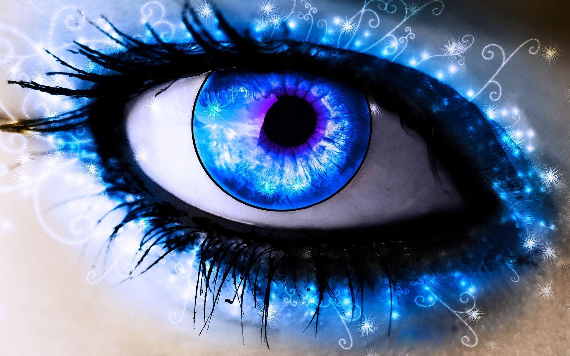 Blue beautiful eye Computer Wallpaper, Desktop Background