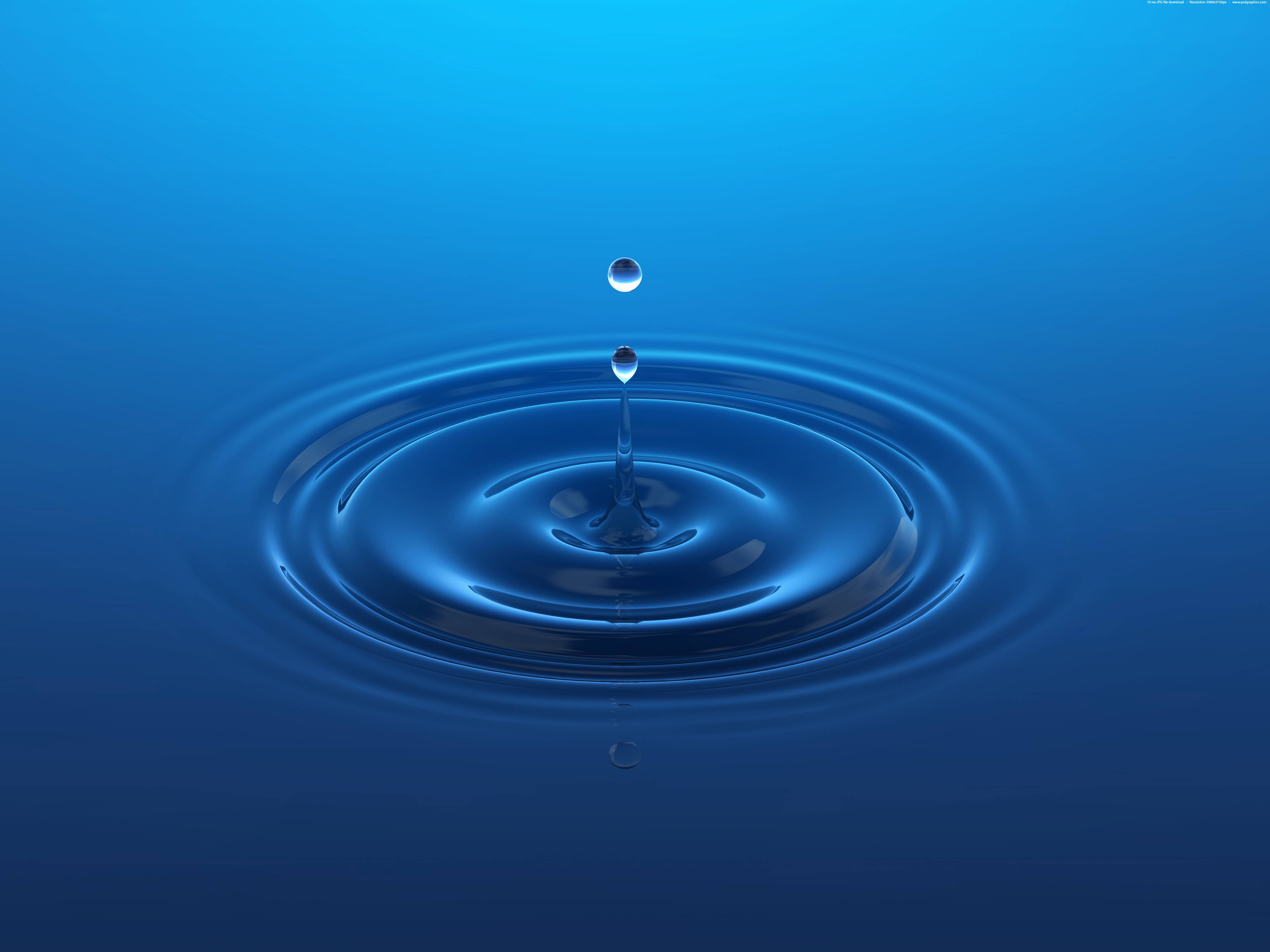 Blue water drop background