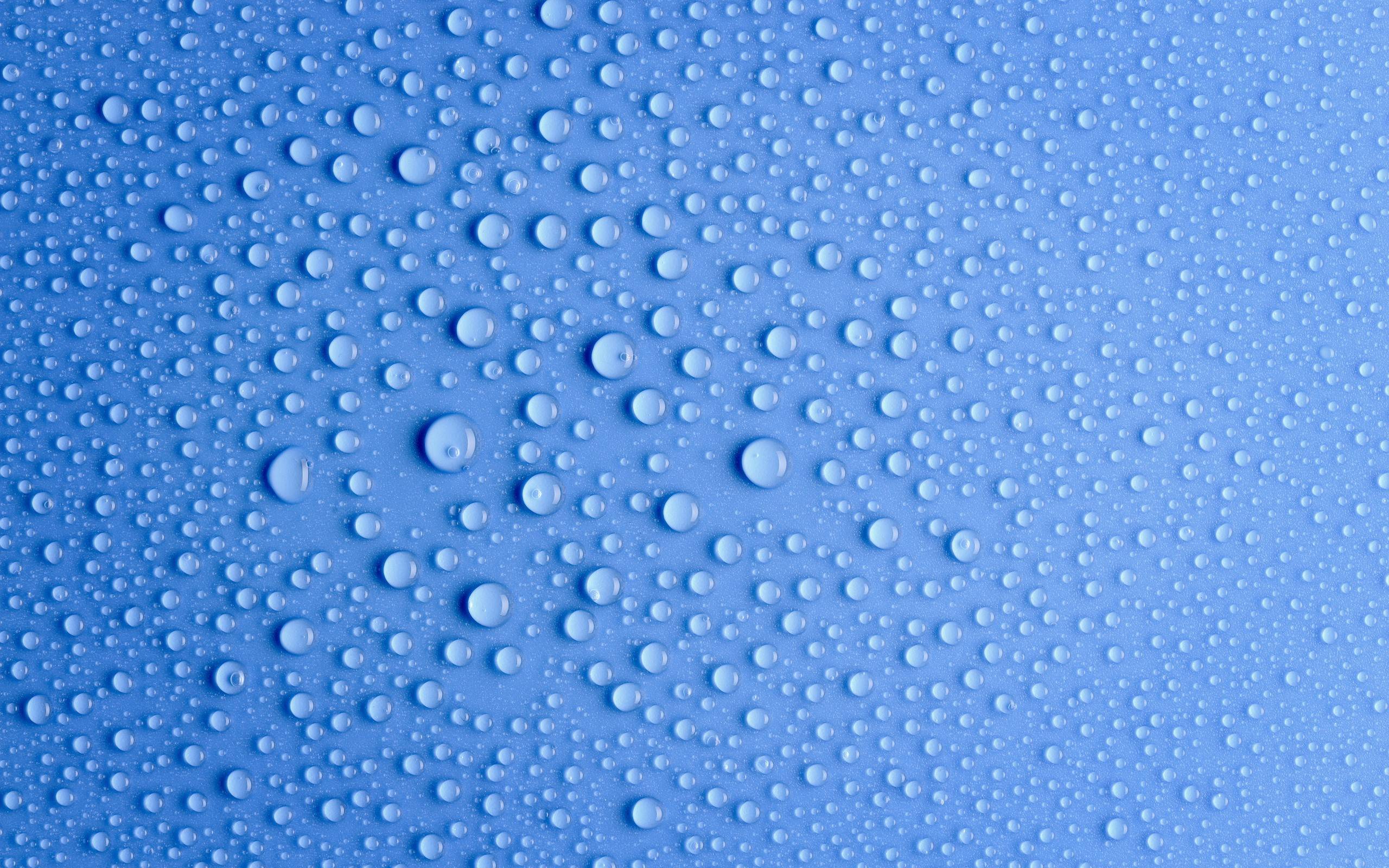 Blue Water Drops Cool Wallpaper HD Wallpaper
