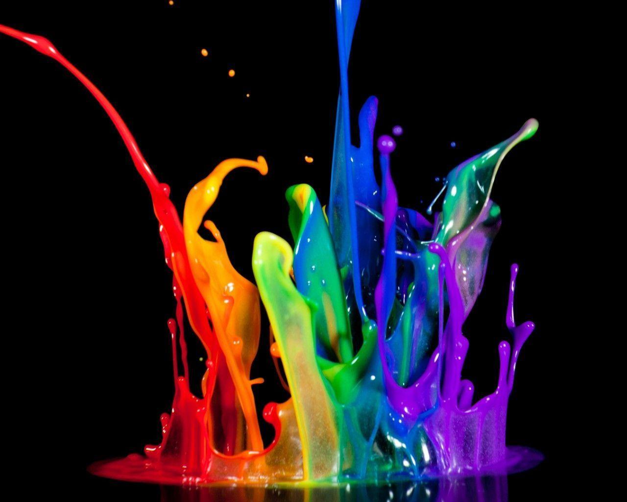 3D Colorful Paint 286 Full HD Wallpaper Desktop: 1280x1024