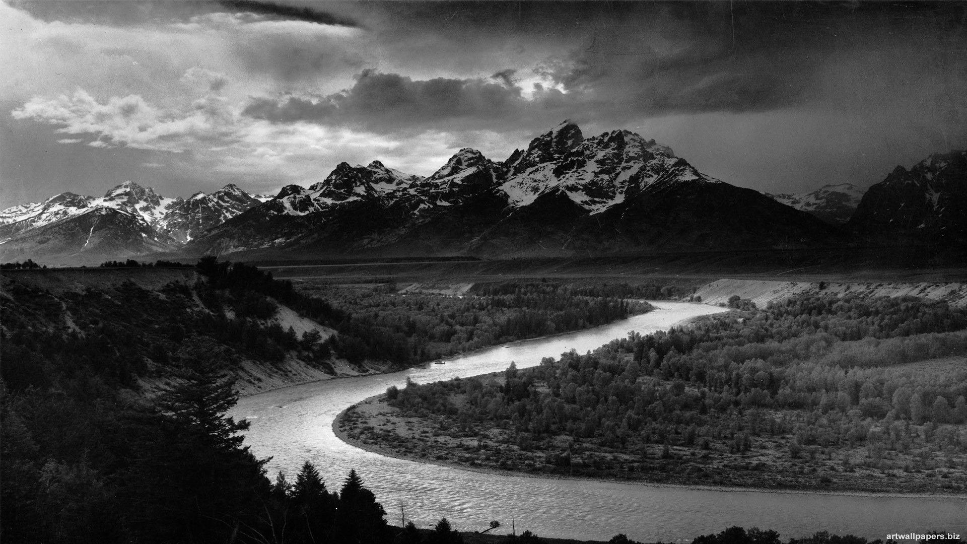 Ansel Adams Wallpaper, Tetons and The Snake River, Grand Teton