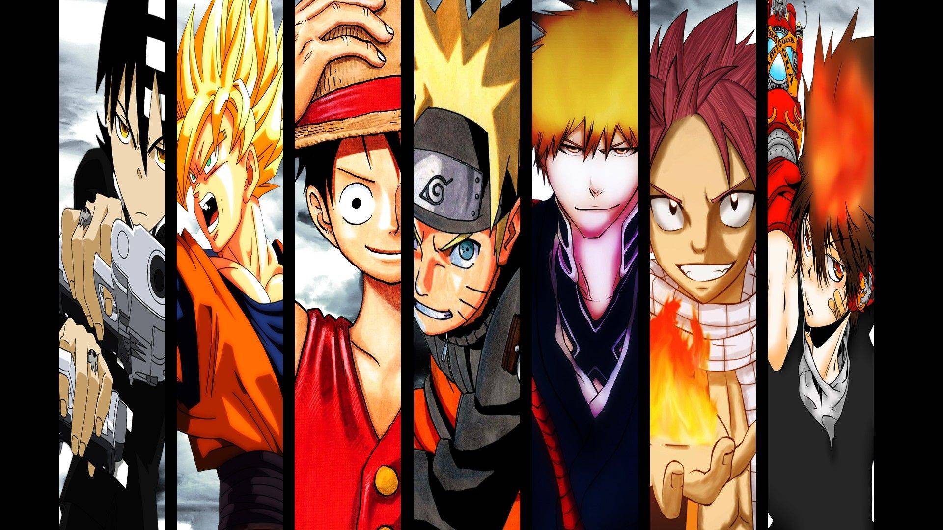 Naruto Bleach One Piece Fairy Tail All in One Wallpaper. Free