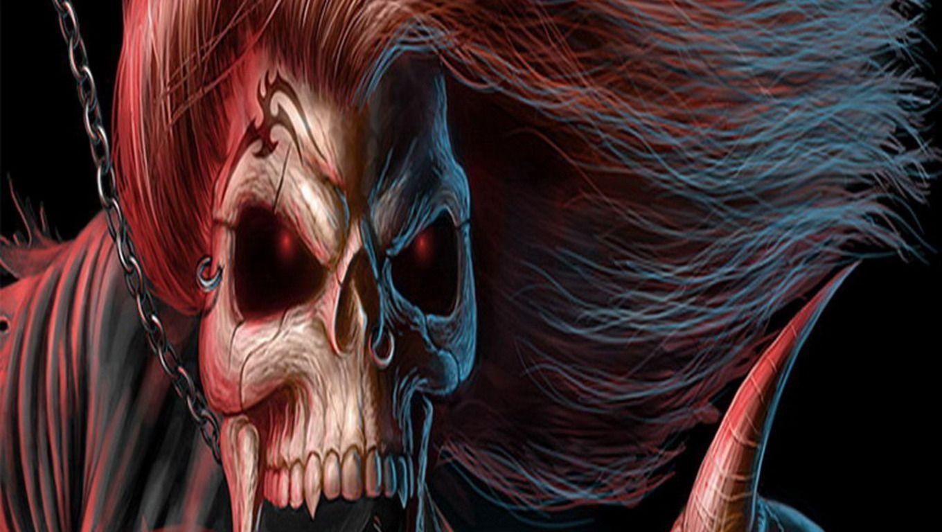 image For > Evil Skull Wallpaper