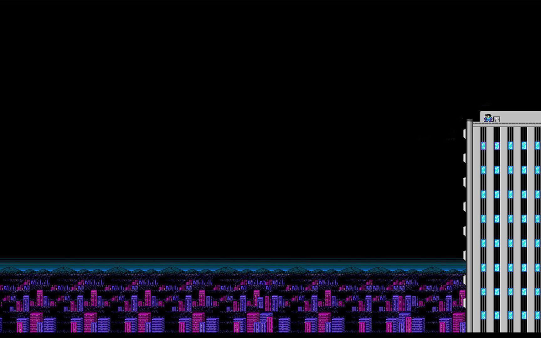 Megaman 2 16 Bit On A Skyscraper Games Wallpaper Image