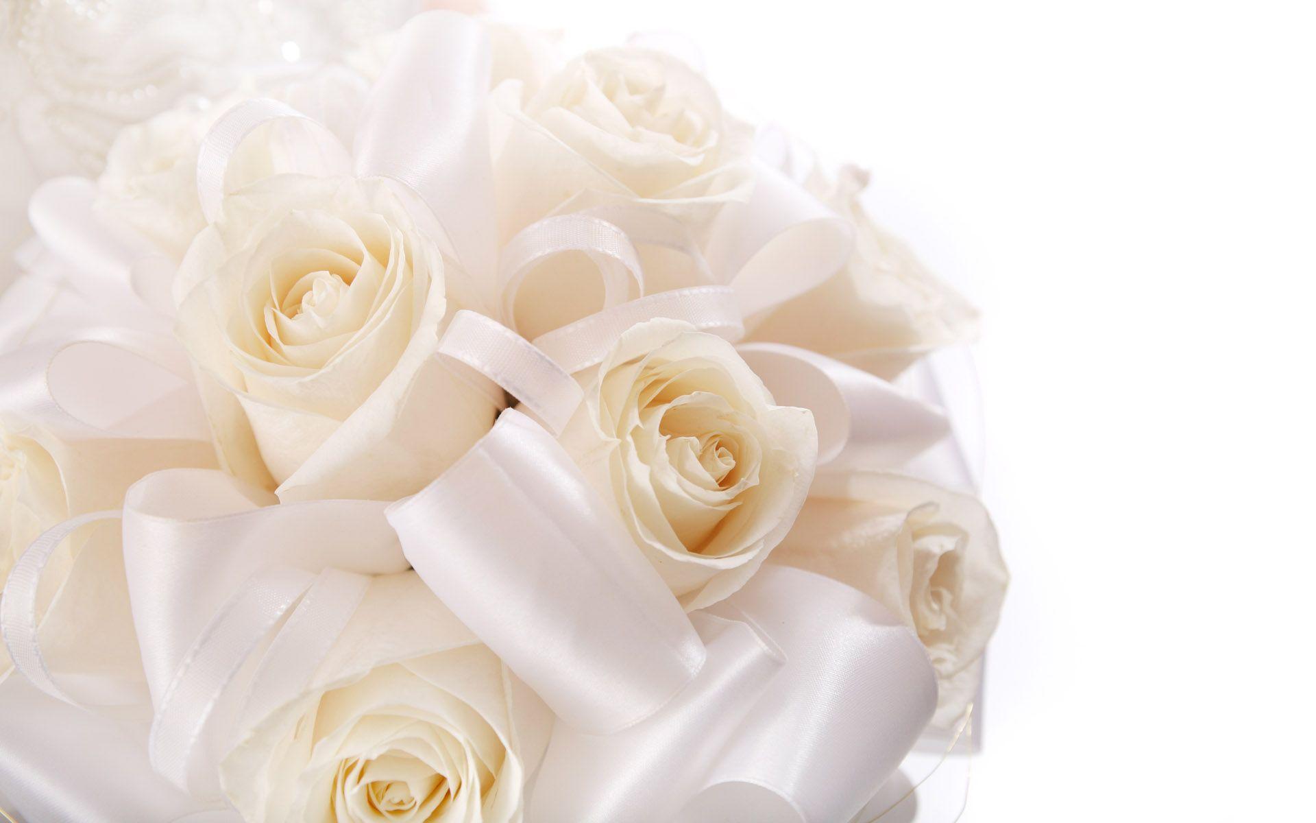 Wedding Rings And Flowers Background