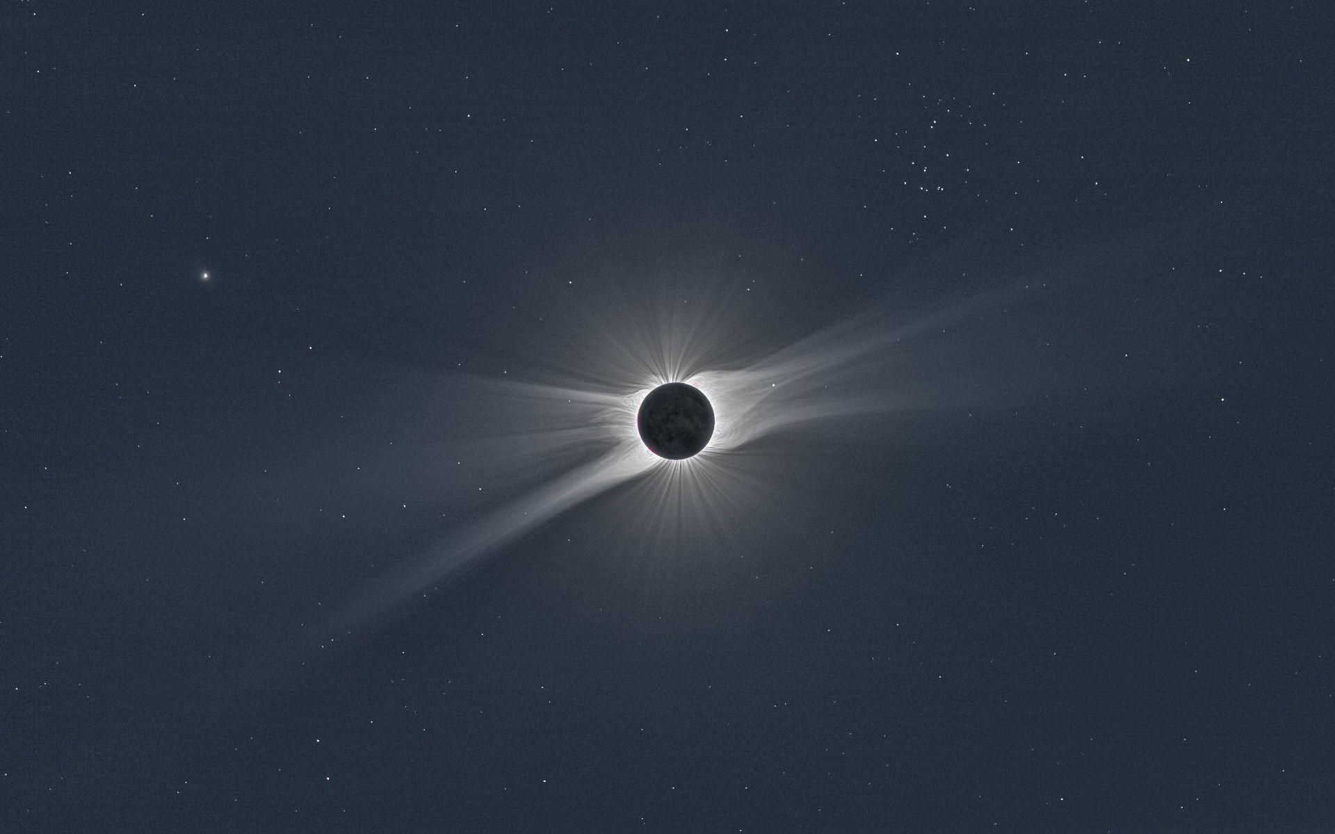 Earth Solar Eclipse Desktop Wallpaper