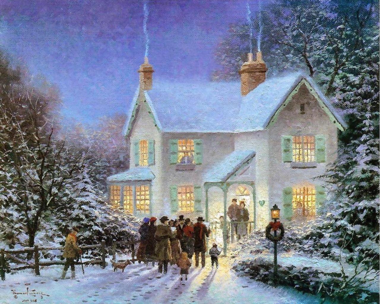 Thomas Kinkade Winter Wallpapers - Wallpaper Cave