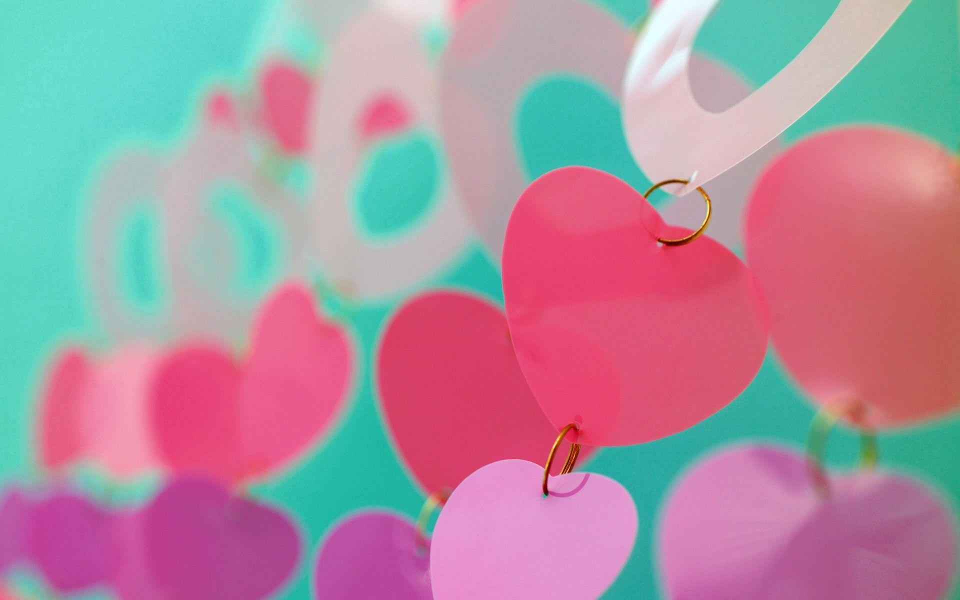 Wallpaper For > Cute Heart Background For Desktop