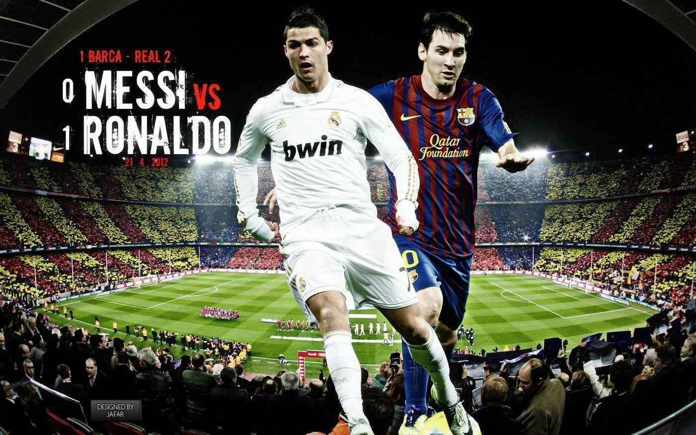 Top Football Wallpaper: Messi and Ronaldo Cool Wallpaper 2012