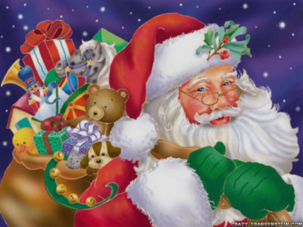 Animals Zoo Park: Christmas Tree, Santa Claus Wallpaper