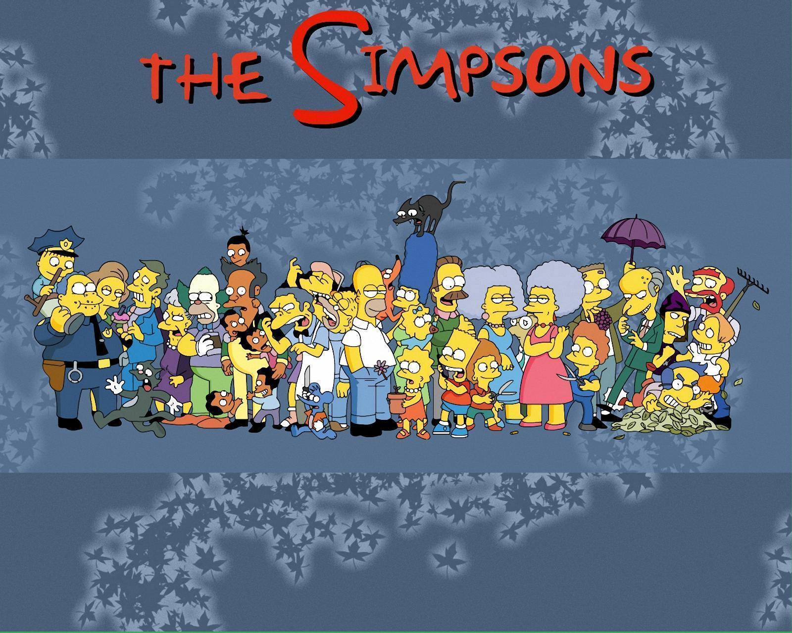 The Simpsons all characters free desktop background