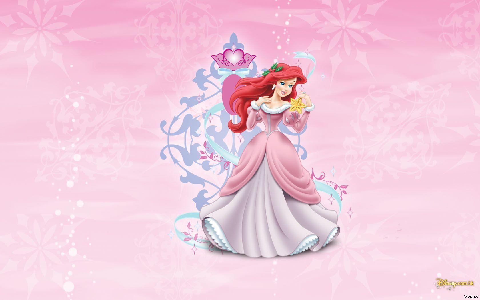 Princess Ariel Wallpaper. Drawing and Coloring for Kids