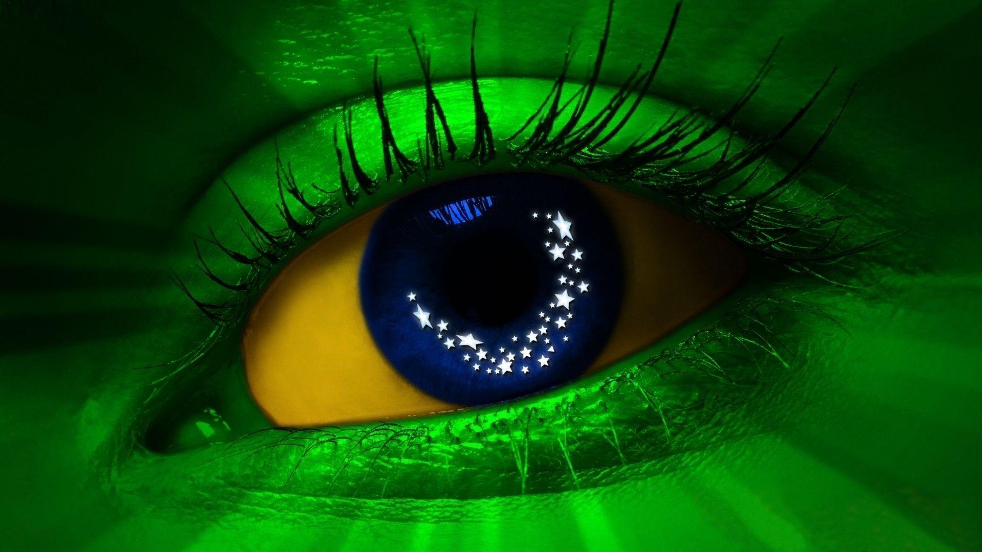 Brazil Flag Eye Wallpaper Flag Wallpaper HD