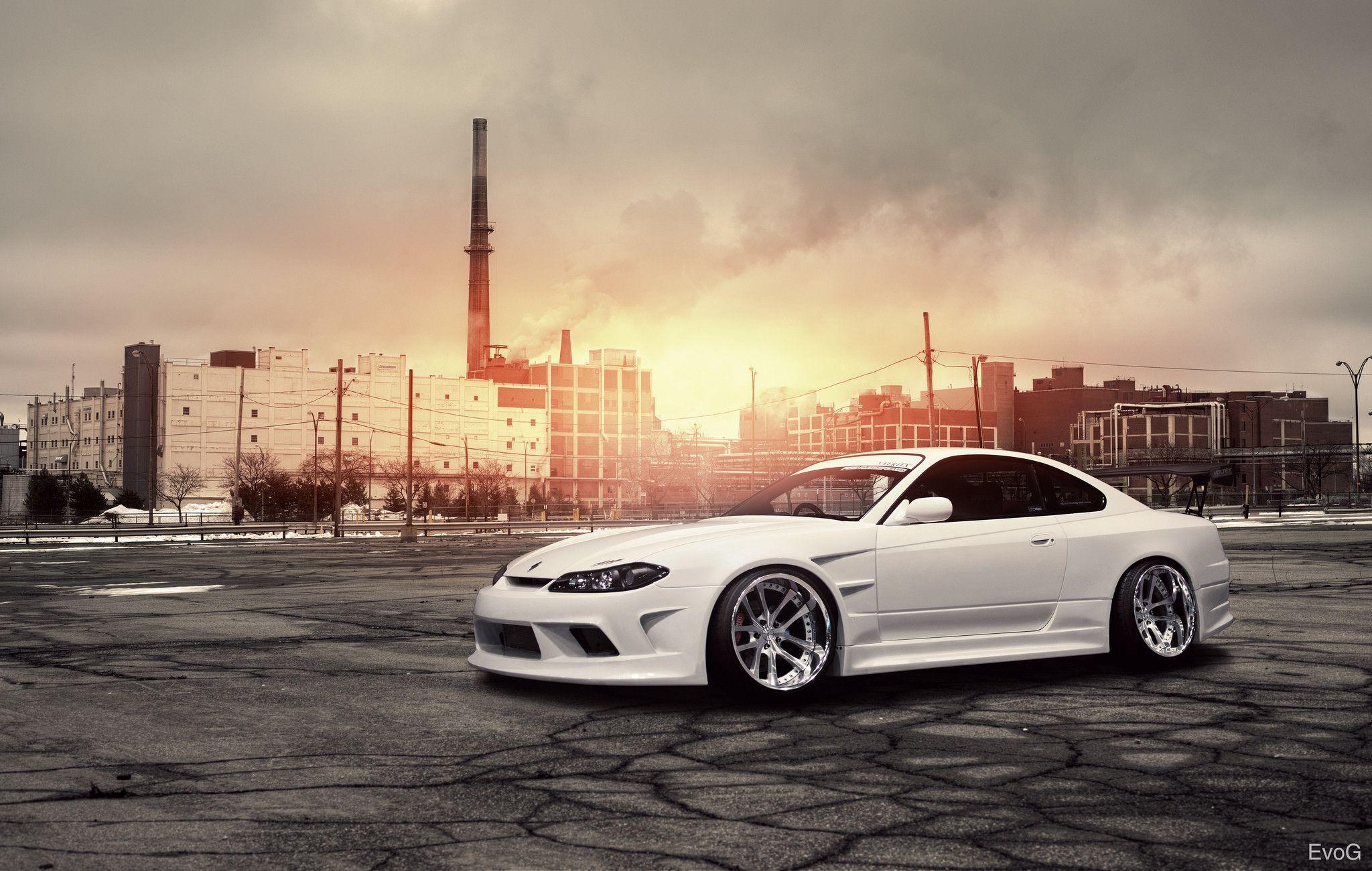 Wallpaper nissan, silvia, s volk, white, rear picture