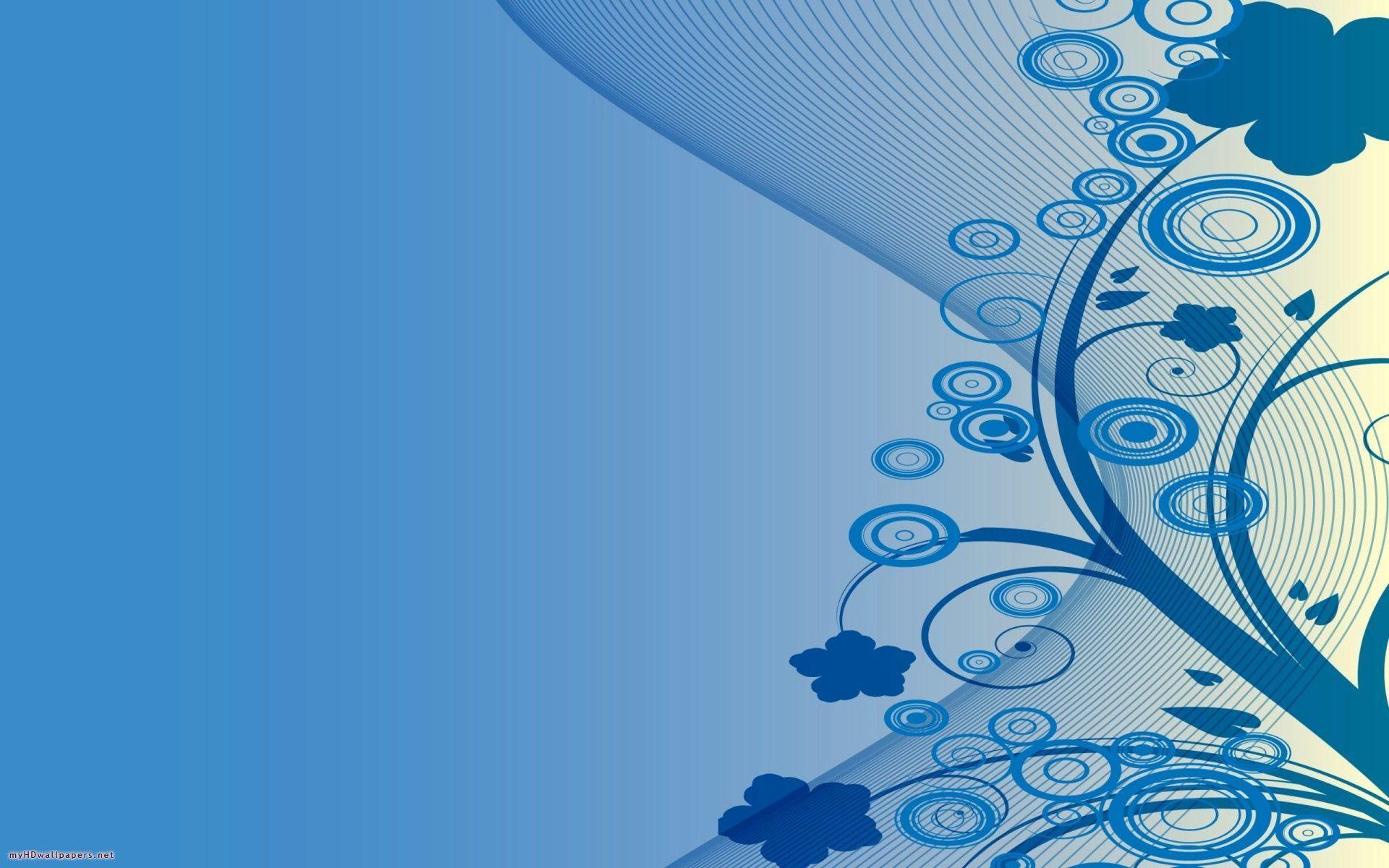 Blue flowers and circles wallpaper Desktop Wallpaper, HD