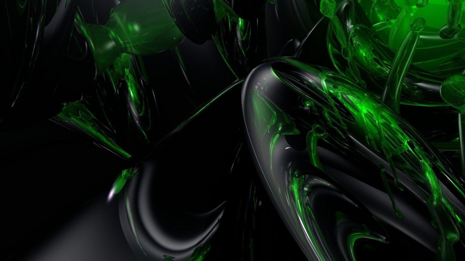 Black And Green Abstract Wallpaper 3218 HD Wallpaper in Abstract