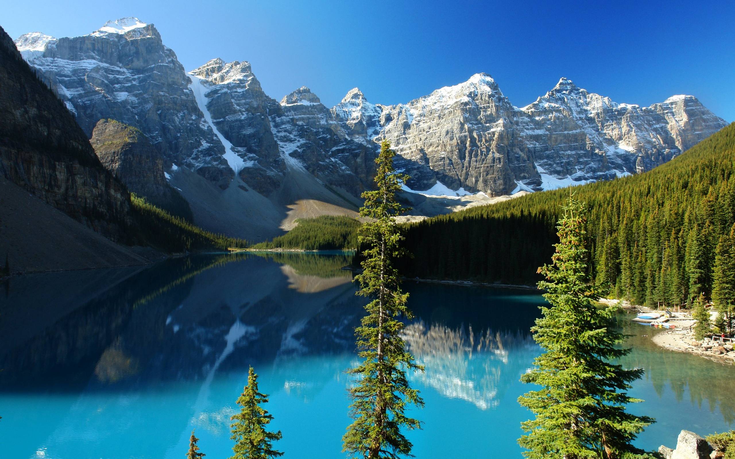 Download Reflection Mountains on Lake Surface Wallpaper. Free