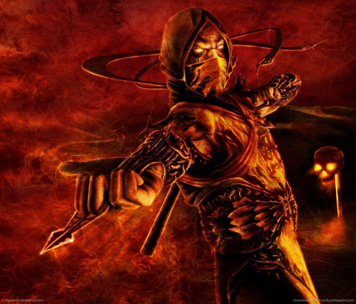 Download Mortal Kombat Scorpion Concept Wallpaper For Samsung