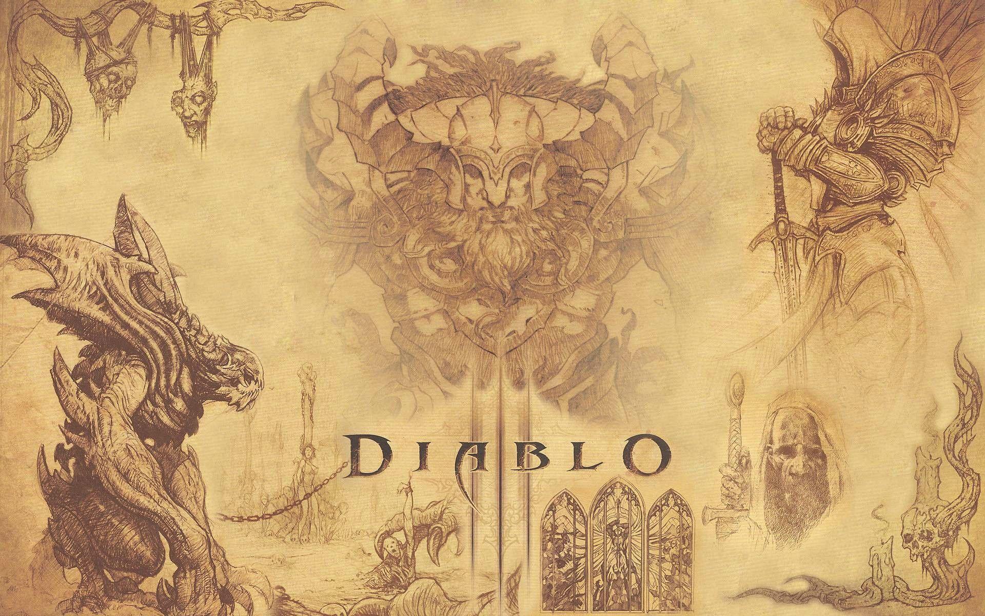 Old Paper Diablo 3 Wallpaper
