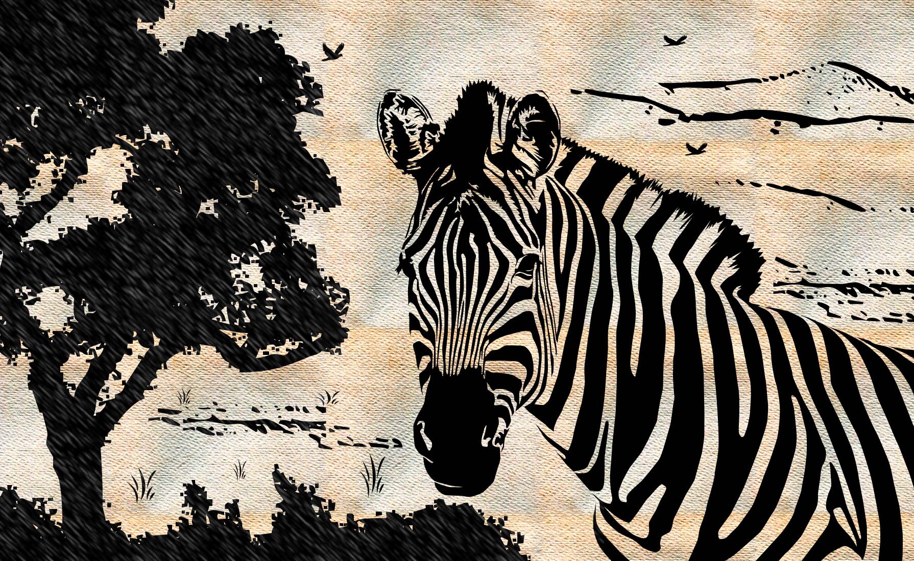 zebra drawing Computer Wallpaper, Desktop Background 1790x1100