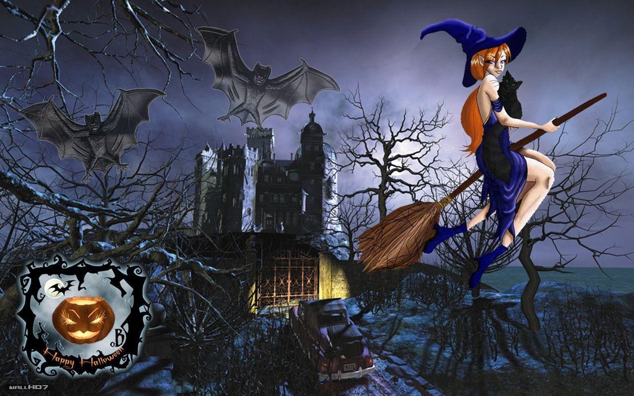 Bat Witch Scary Night, HQ Background. HD wallpaper Gallery