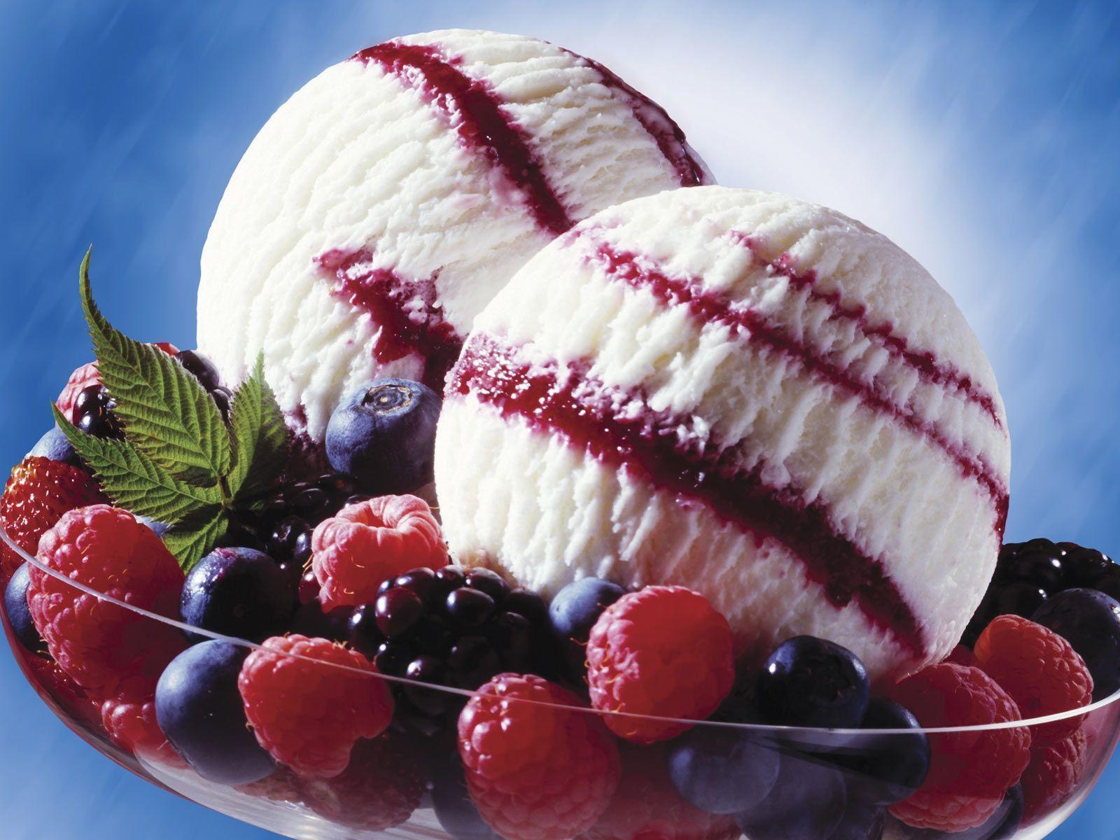 Very Nice Ice Cream Fruits Wallpaper Wallpaper. Wallpaper
