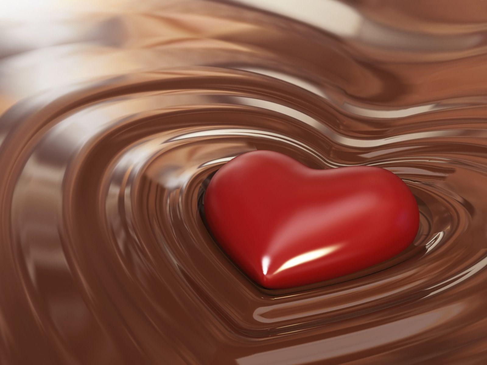 Chocolate Heart HD Love Wallpaper Free Download