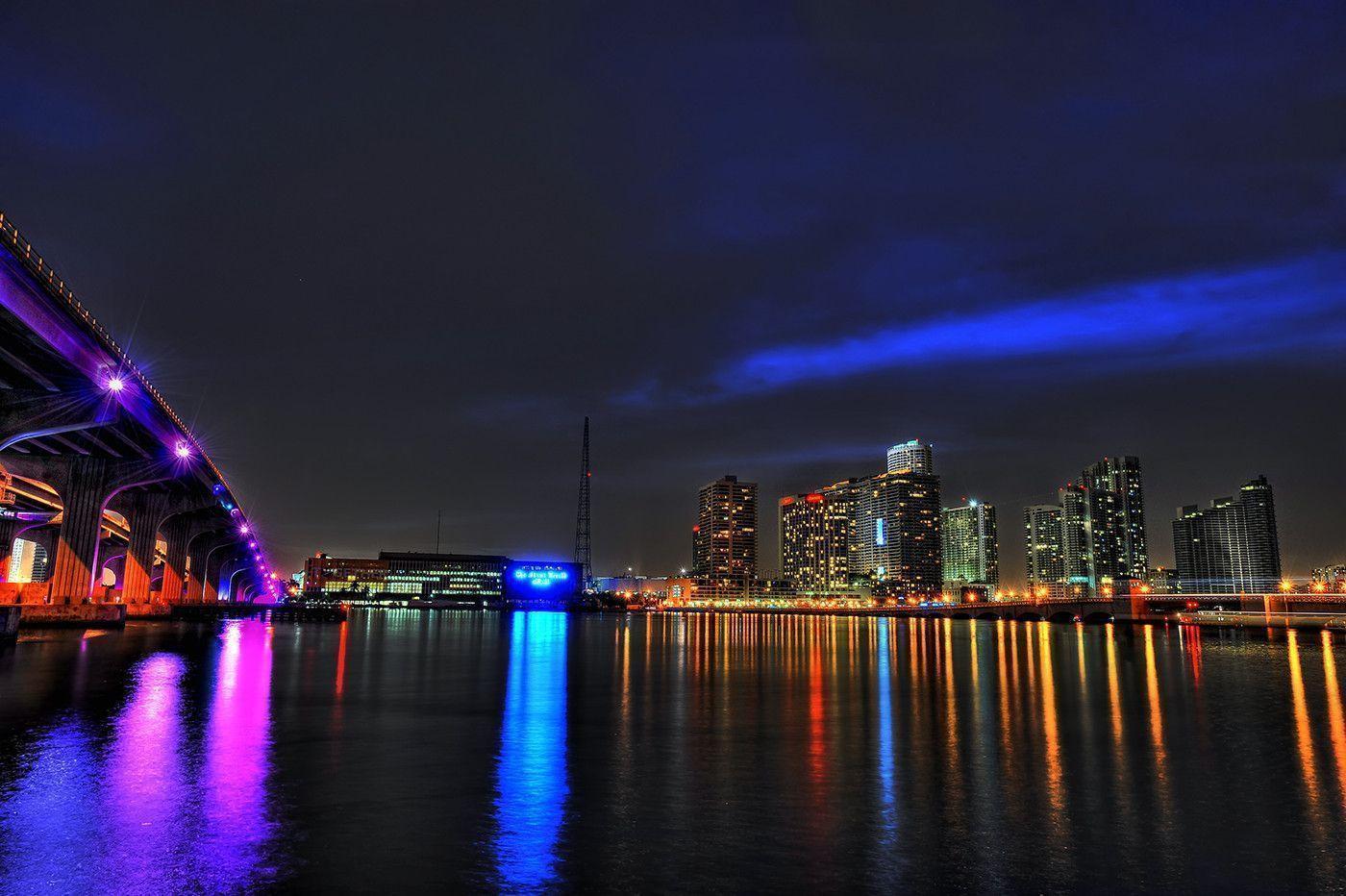 Miami City 2013 Skyline Photography Wallpaper