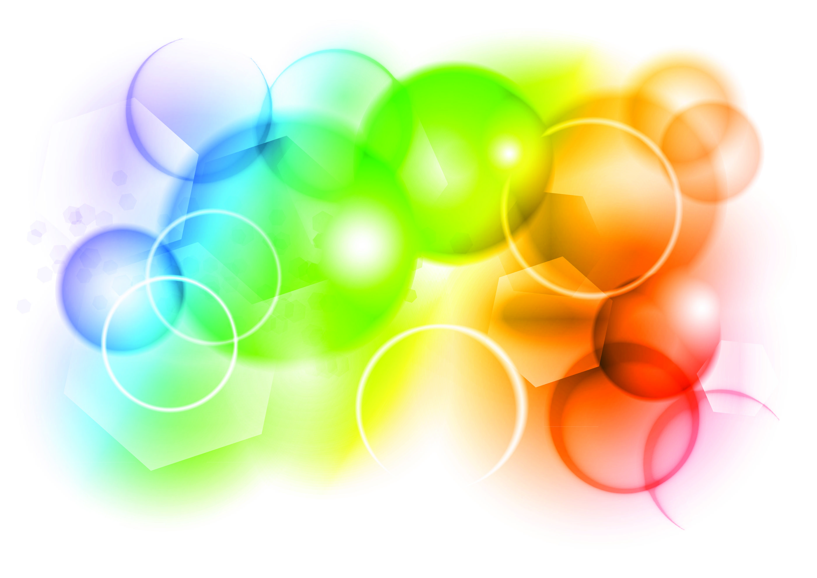 Colorful bubbles background vector Free Vector / 4Vector