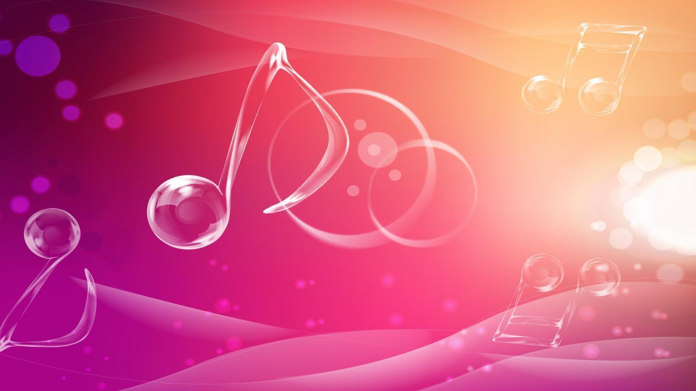Wallpaper For > Pink Music Notes Wallpaper