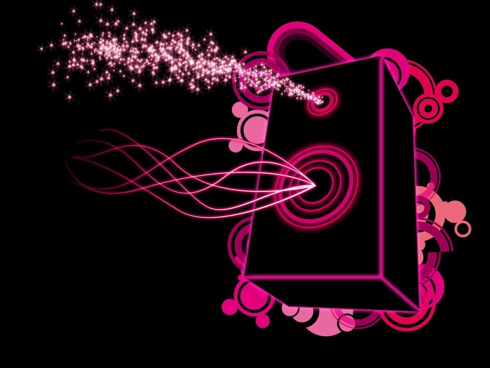 Wallpaper For > Cool Pink And Black Abstract Background