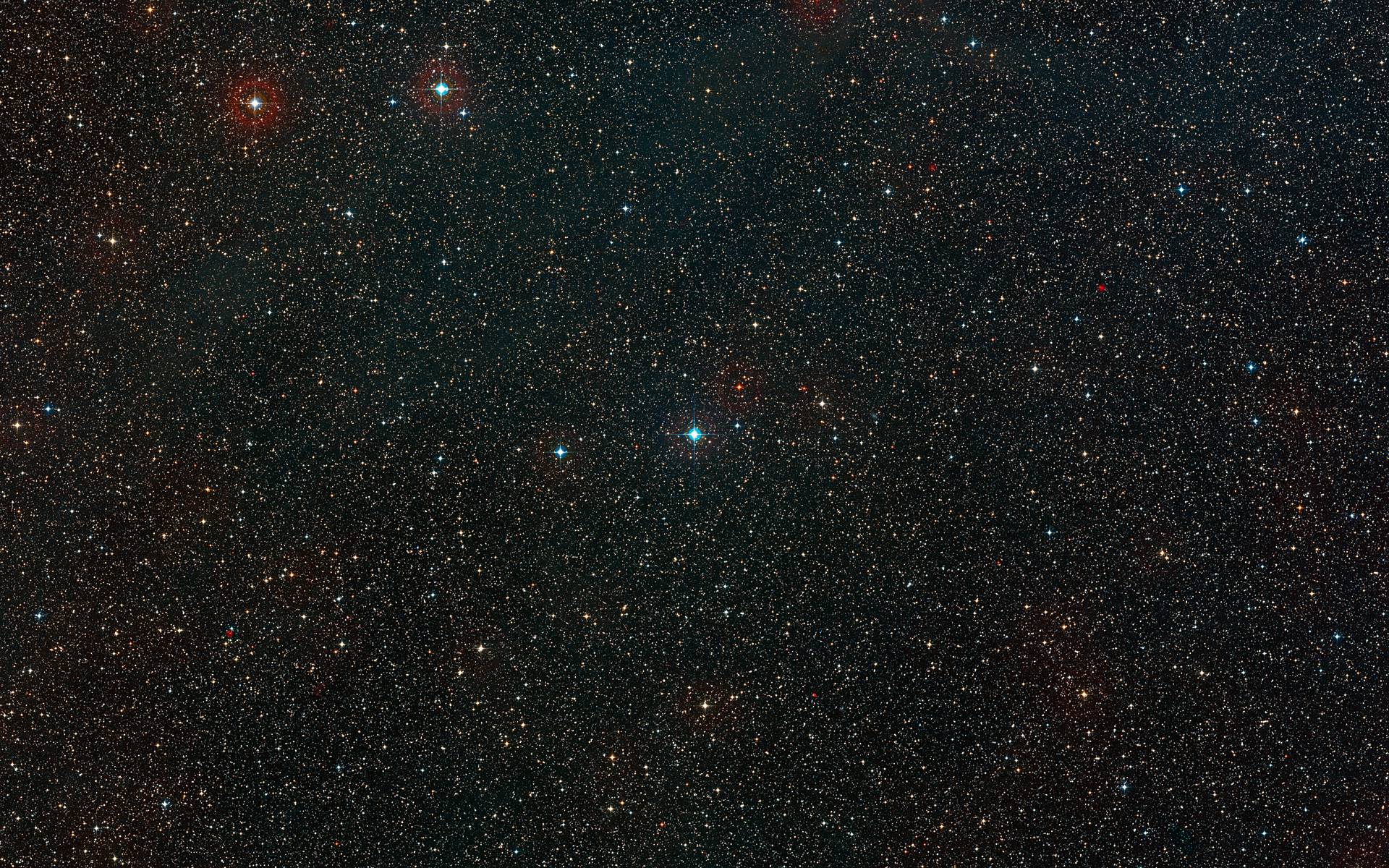 Wide Field View Of The Sky Around The Young Star HD 100546