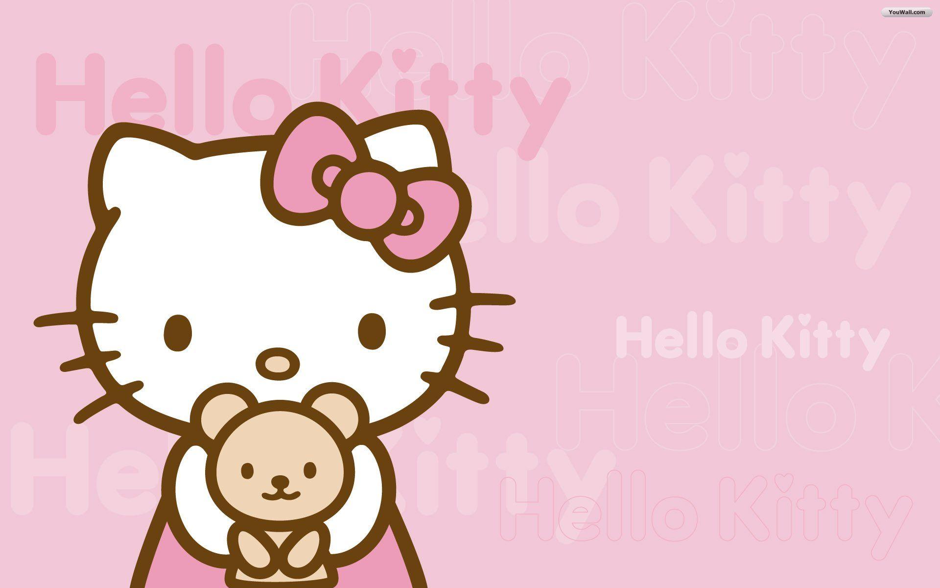 Wallpaper For > Wallpaper Hello Kitty Pink
