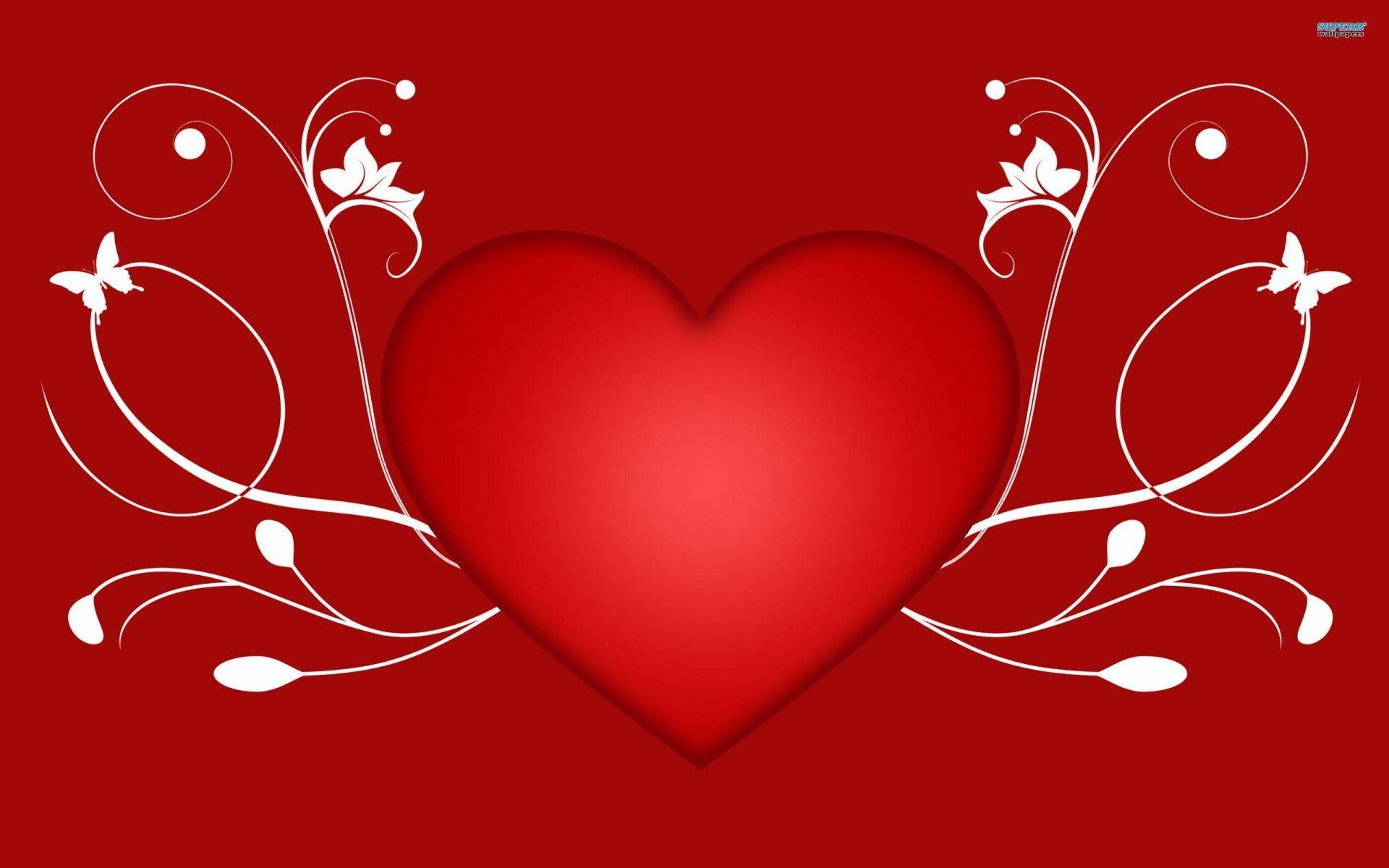 Love Big Red Heart Happy Valentine Day Wallpaper HD Wallpaper