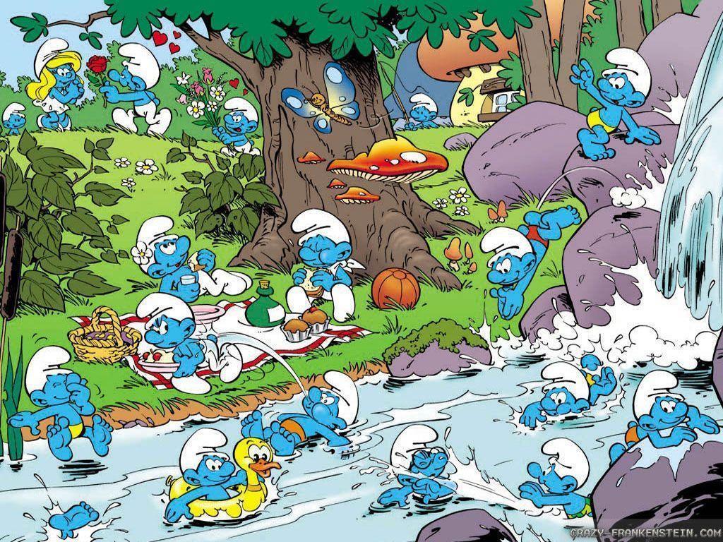 Drawn Heroes. The Smurfs Wallpaper
