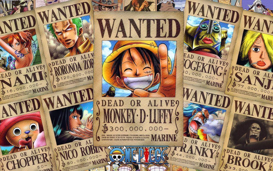Wallpaper For > One Piece Luffy Wanted Wallpaper