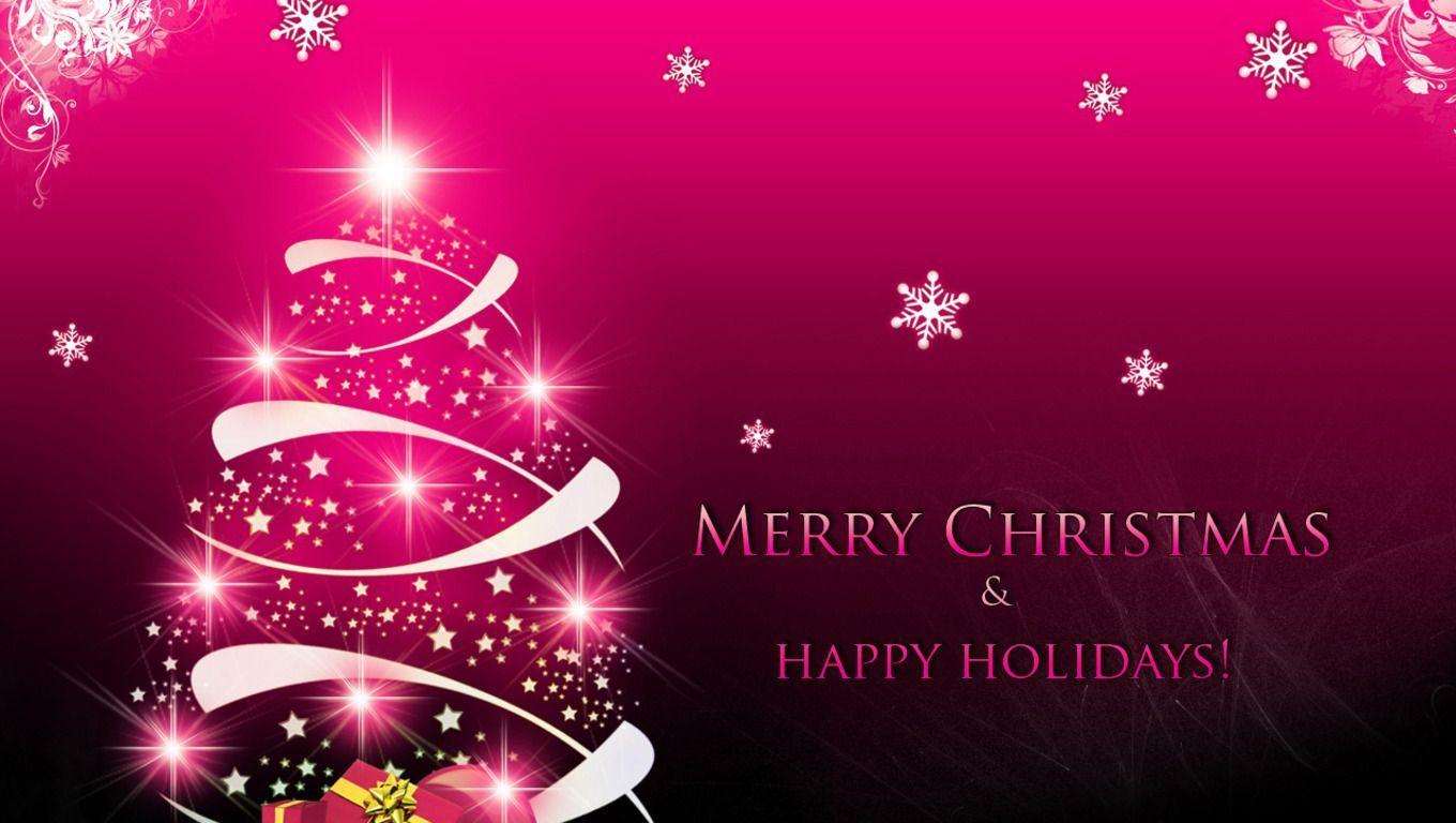 Wallpaper For > Pink Christmas Background HD